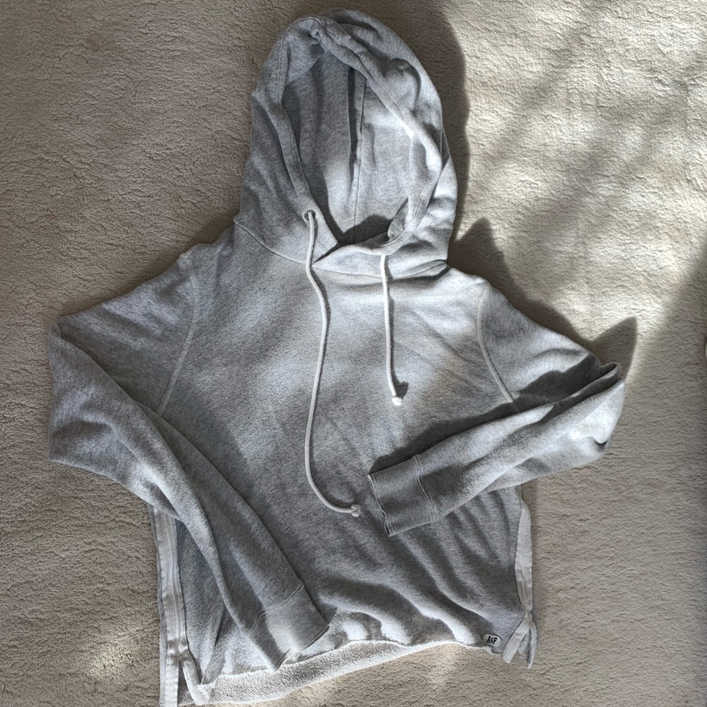 ABERCROMBIE AND FITCH cropped hooded sweatshirt hoodie
